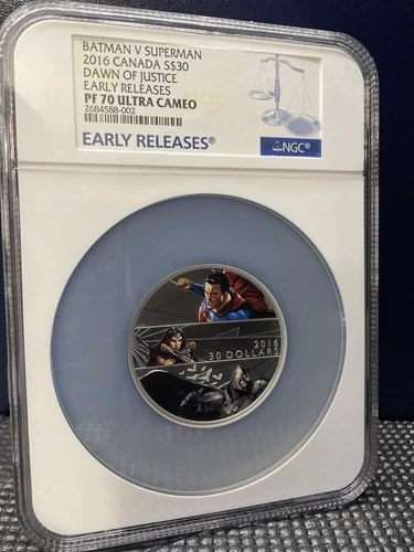 2016 Canada S$30 DC Comics Batman V Superman Dawn Of Justice NGC Pf70 ER