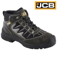 MENS JCB LEATHER LIGHTWEIGHT SAFETY WORK BOOTS STEEL TOE CAP SHOE TRAINERS SZ