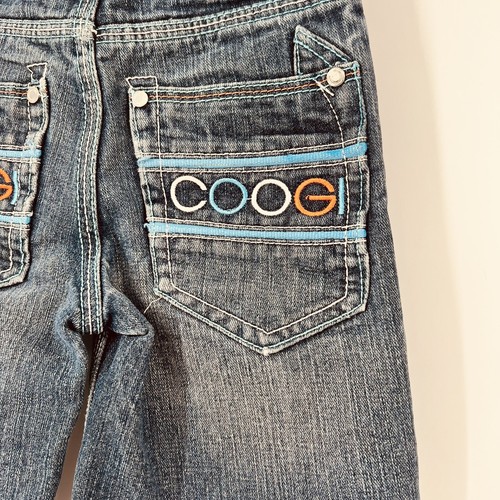 COOGI Boys 4 Denim Shorts Jorts Youth 20” Spellout Embroidered Patch Y2K Baggy - Picture 7 of 16