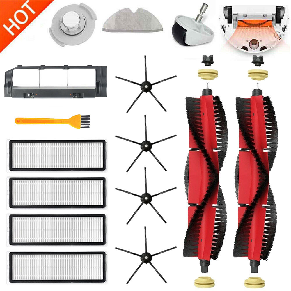 Xiaomi Roborock Accessoireset voor S5 MAX S6 Pure S6 maxV S50 Stofzuiger - 2 Centrale Borstels, 6 Zijborstels, 4 HEPA-Filters