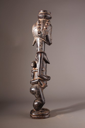 12758 Baule Ahnen Maternity Figure Ancestor Ivory Coast - Picture 5 of 11