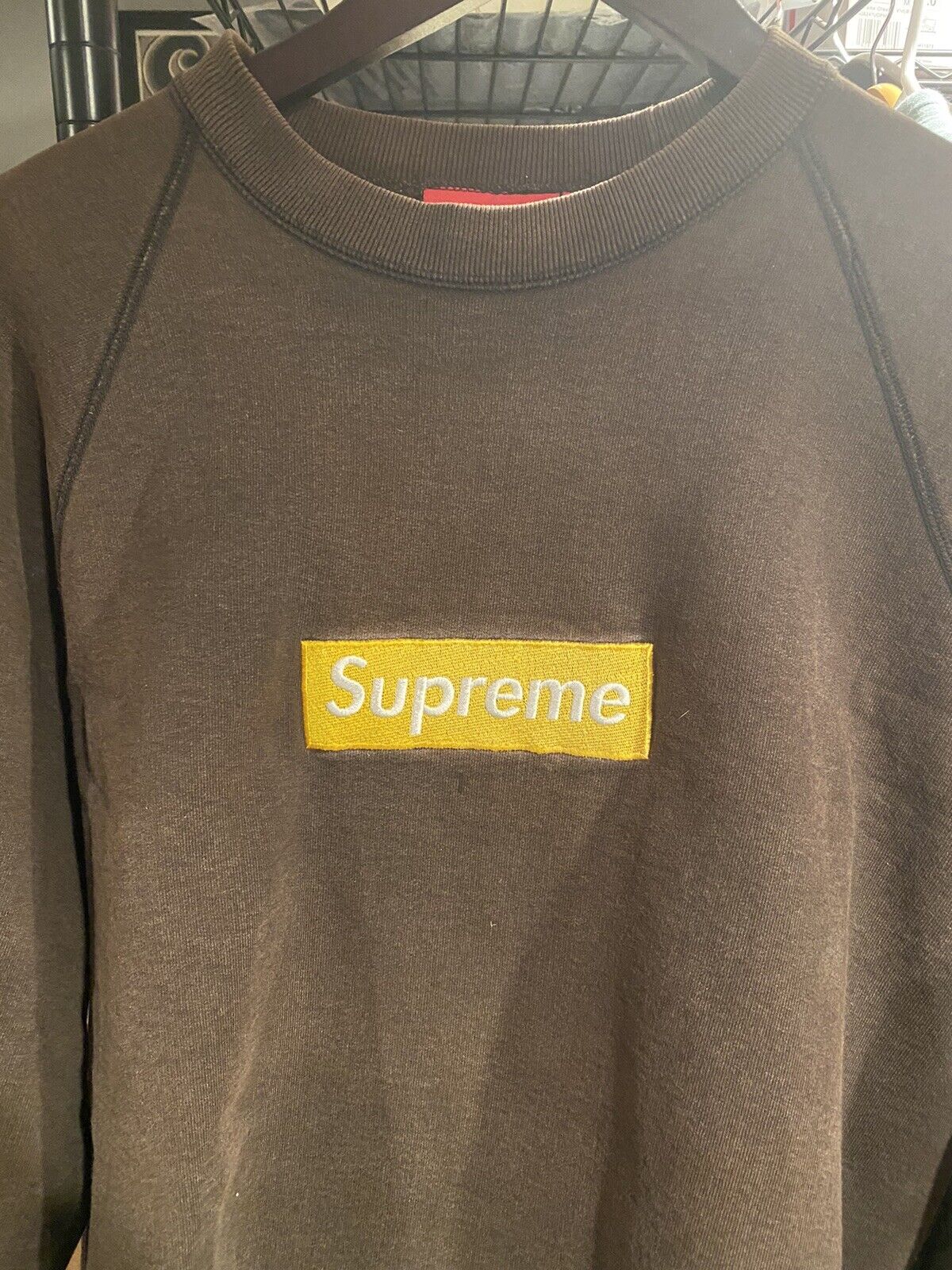 supreme Box Logo Crewneck BROWN XL