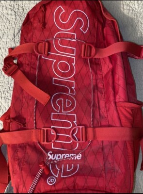Supreme FW18 Box Backpack Red 3M | eBay