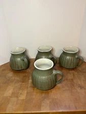 4 - Studio Pottery Mugs Signed Hamilton Williams Morganton NC Pottery 4”