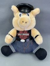 Harley Davidson Pig Hog Biker Plush 1993 Play By Play 9”