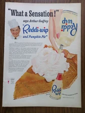 1950 Reddi-Wip Ad Pumpkin Pie & Arthur Godfrey