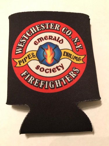 Westchester-Firefighters-Emerald-Society-Pipes-Can-Cooler-Koozie