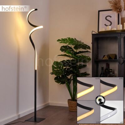 LED dimmbare Steh Boden Stand Lampen Schwarz Wohn Schlaf Zimmer Raum Beleuchtung