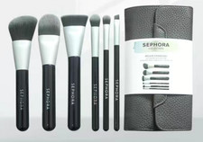 SEPHORA COLLECTION Deluxe Charcoal Antibacterial Brush Standard set NIB MSRP 62