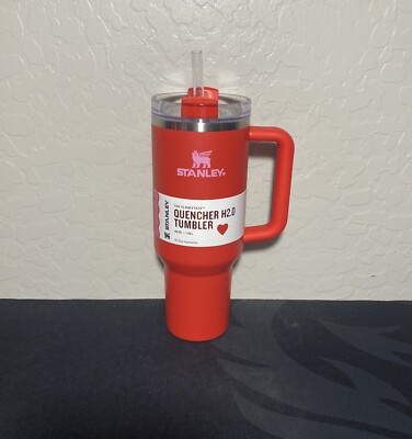 Stanley Valentines Day Heart 40 oz Target Exclusive RED Tumbler IN