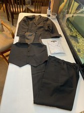 Black N Bianco 4-Piece Boys  Suit Size 20 Black  Pants, Vest, Shirt  Blazer Se