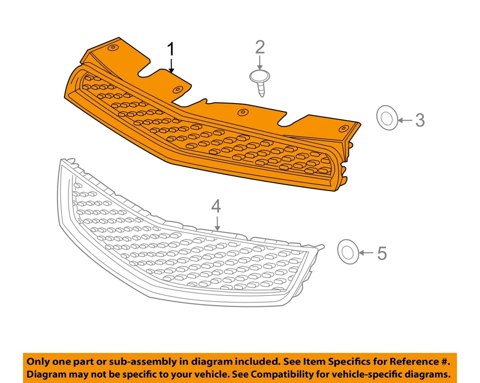 Used Upper Grille fits: 2012 Chevrolet Equinox LTZ upper Upper Grade A Foto 3 de 4