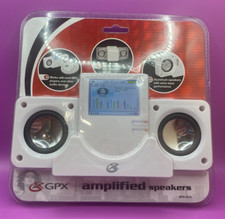 GPX Amplified Foldable Speakers SPK1816 - NIP, NOS - Works w/ Most MP3 Players