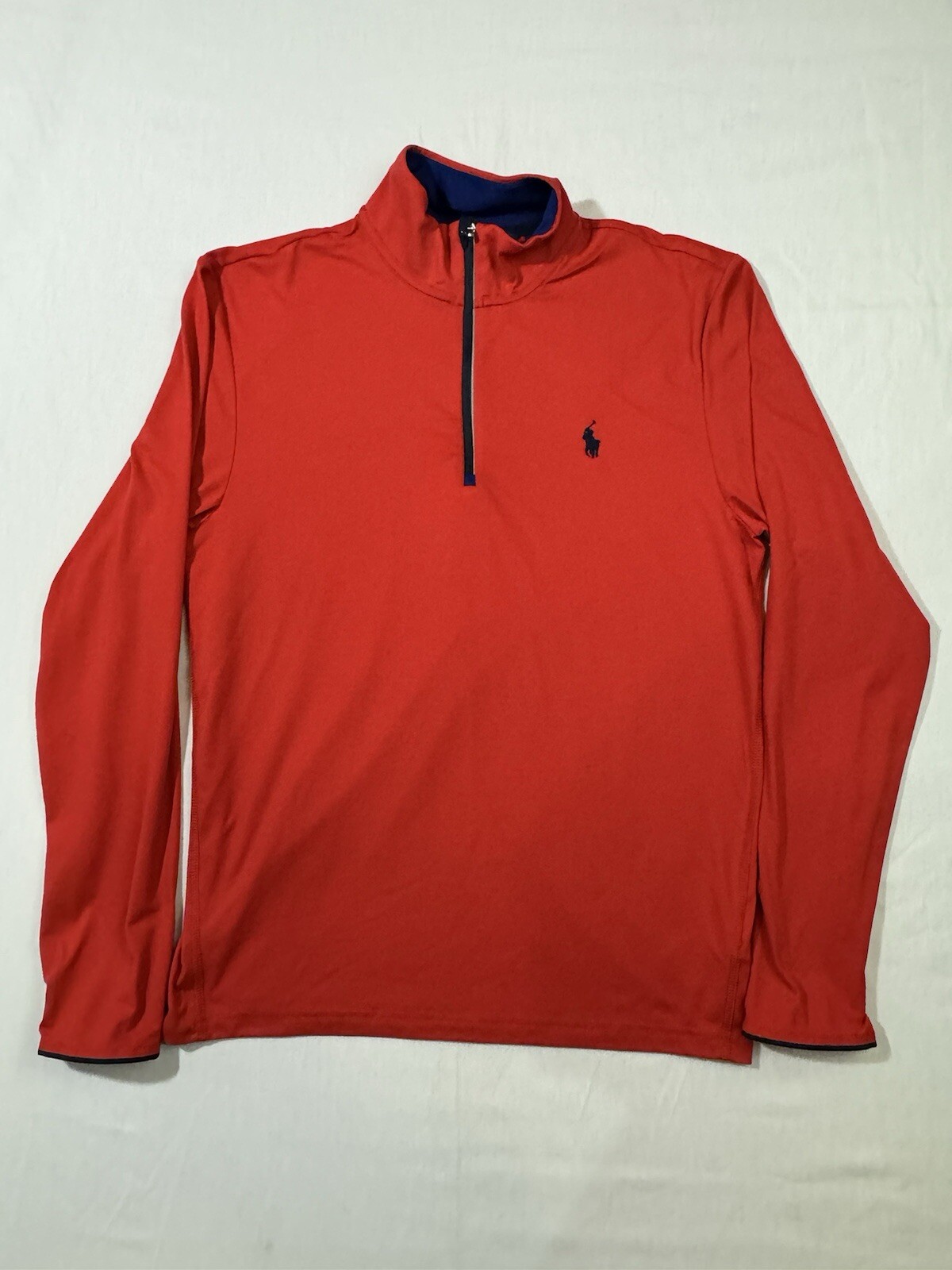 Giacca Polo Golf Taglia S Rossa 1 4 Zip Pullover Traspirante Umidità Leggero Pony