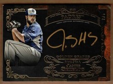 2015 TOPPS FIVE STAR GOLDEN GRAPHS ORANGE #GGJSH JAMES SHIELDS #2/5