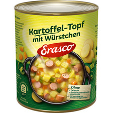 Erasco Kartoffeltopf mit Würstchen - Kartoffel Eintopf - Konserve - 800 Gramm