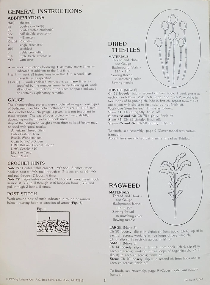 Patrones florales de ganchillo de Leisure Arts s3 Foto 2 de 3