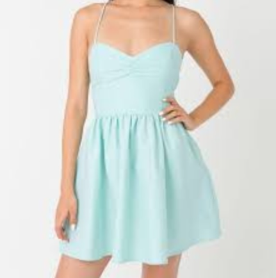 American Apparel Tie Back Lace Up Corset Sundress Dress Sweetheart XS/S |  eBay