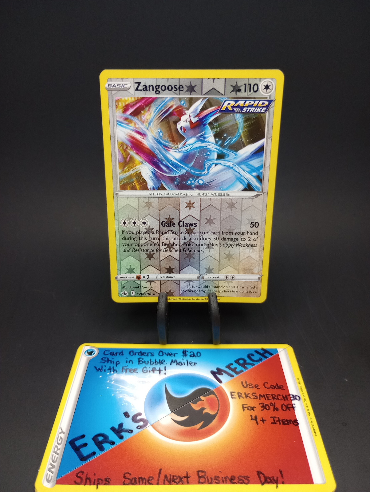 Zangoose 120/198 Chilling Reign Reverse Holo Rare Pokemon Card