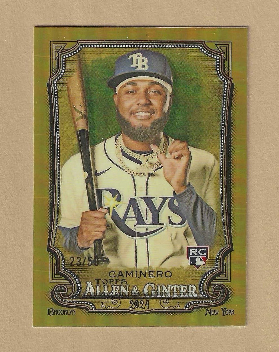 2024 Topps Allen & Ginter JUNIOR CAMINERO #92 Chrome Gold Refractor /50 Rays RC