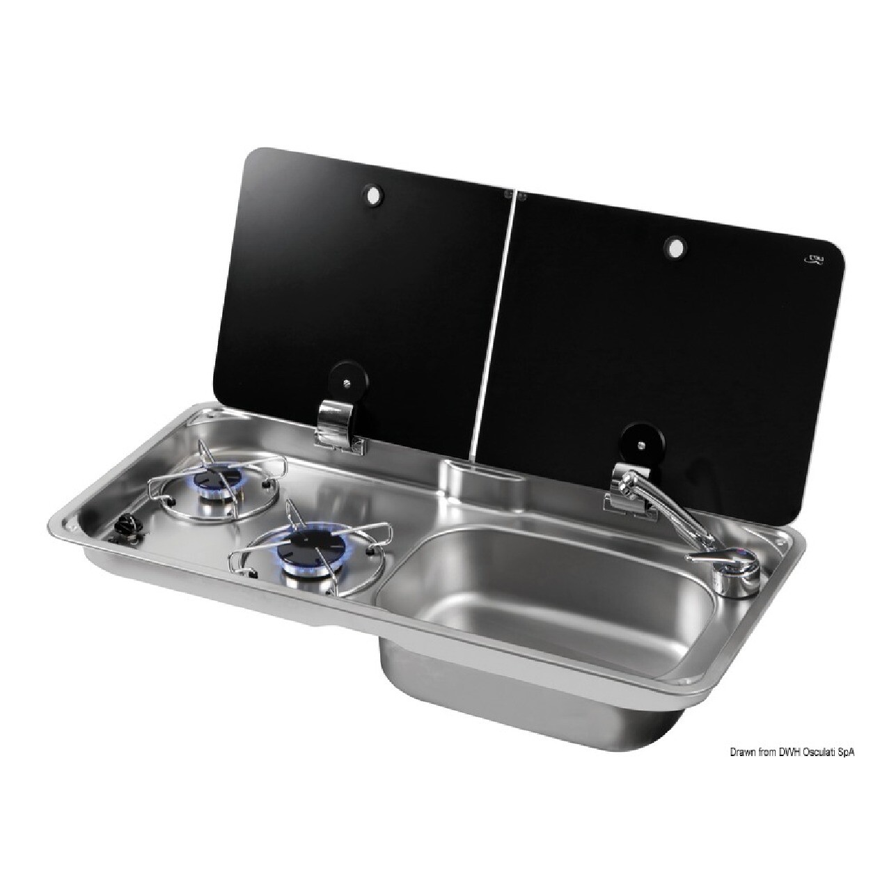 Can Piano Cottura 2 Fuochi- Lavello destra 50.805.06