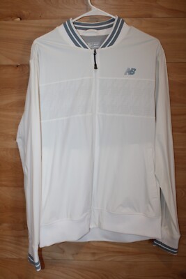 New Balance NB Dry Full Zip Jacket White Lightweight Men s Medium
