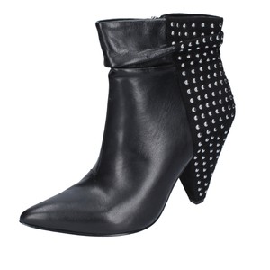 zapatos mujer LIU JO botines negro cuero tachuelas BG870 | eBay
