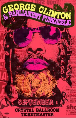 George Clinton & Parliament Funkadelic Framed, Concert Poster