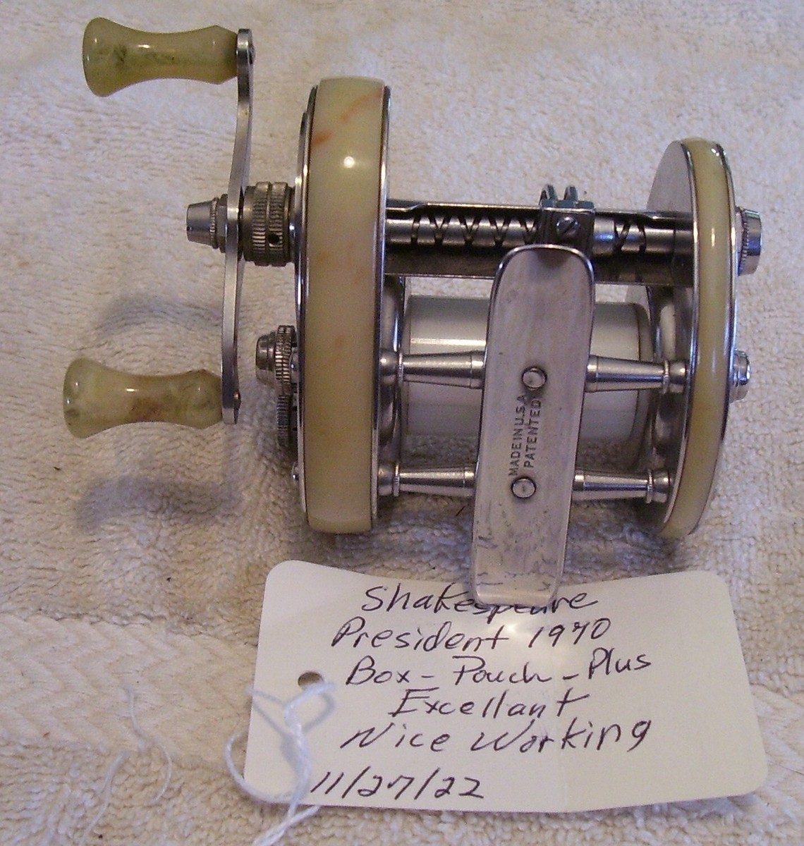 リール Shakespeare President 1970 Vintage Shakespeare President No. 1970 Model FC Stainless