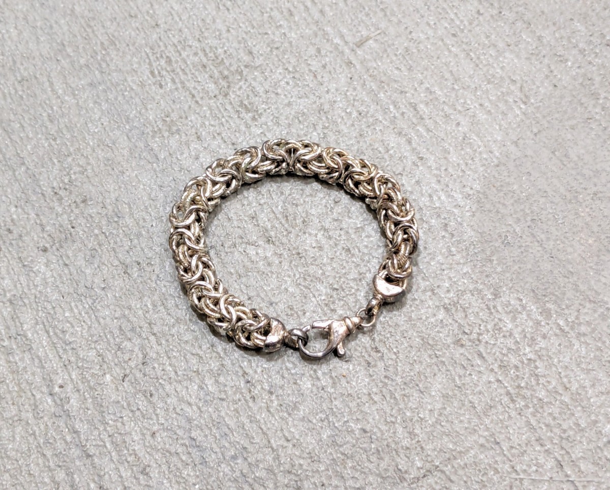 Vintage Milor Sterling Silver Byzantine Bracelet 7