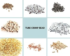 Tube Crimp Bead Sterling Silver Argentium Brass Gold Copper Jewelry Making Findi