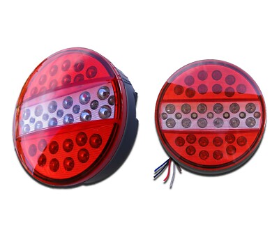 2 x 12V SLIM-LINE LED HAMBURGER RÜCKLEUCHTEN MULTIFUNKTIONS LKW ANHÄNGER LKW