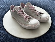 Converse Junior Chuck Taylor 663671F Silver Pink Sneakers Sizes US 6 UK 5.5 24cm