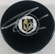 COLIN MILLER SIGNED VEGAS GOLDEN KNIGHTS LOGO PUCK AUTOGRAPHED +COA