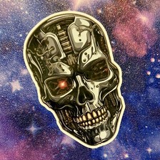 Terminator Skull Vinyl Sticker 95mm Weatherproof Window Car Skateboard Wall Pc