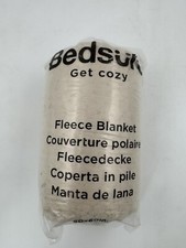 Bedsure Fleece Throw Blanket Beige Colored 50" x 60" For Couch Bedding Soft