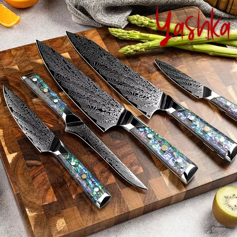 Umi Japanese VG10 Damascus Steel Steak Knife Set - Abalone Shell