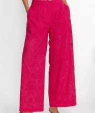 Johnny Was Jade Kolbie Wide Leg Pant Small -Love Potion - Cotton NWT