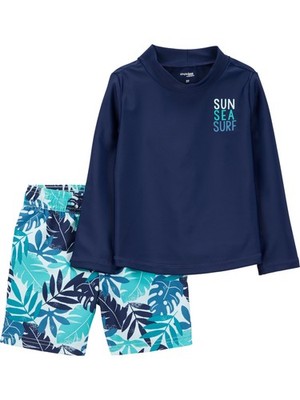 Simple Joys by Carter's Baby and Toddler Boys' 2Piece Swimsuit Trunk and Rash...