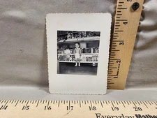 Original Photograph Child Portrait Young Boy General Store Wonder Bread Used 