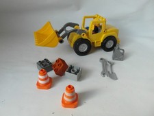 LEGO DUPLO Baustelle großer Radlader Bagger Frontlader Fahrzeug + Figur