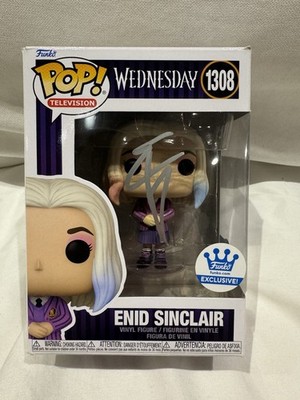 EMMA MYERS SIGNED ENID SINCLAIR FUNKO POP 1308 WEDNESDAY NETFLIX BECKETT BAS COA