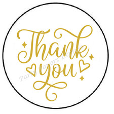 THANK YOU SCRIPT ENVELOPE SEALS LABELS STICKERS PARTY FAVORS