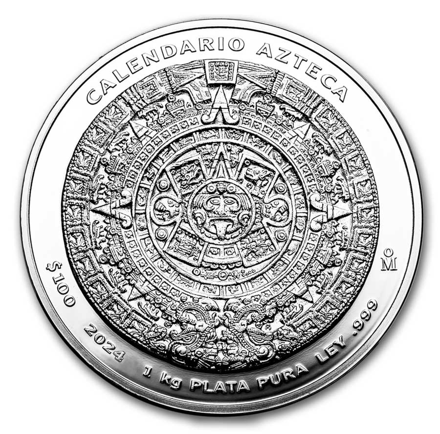 2024 Mexico 1 kilo Silver Aztec Calendar (w/Box & COA) | eBay