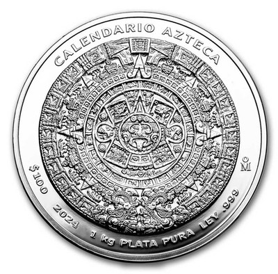 2024 Mexico 1 kilo Silver Aztec Calendar (w/Box & COA) | eBay