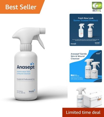 12 oz Sterile Wound Cleanser with Finger Sprayer - Fragrance-Free Healing Spray