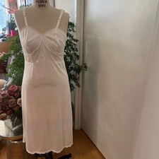 Vintage Nancy King Full Slip In White Size 36