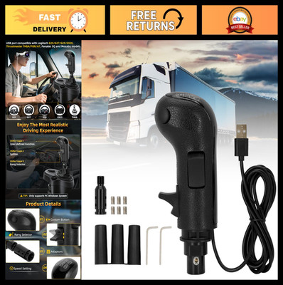 USB Truck Simulator Shifter for PC - 18-Speed Gear Shift Lever for ATS & ETS2, C
