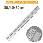Chute T Track with Scale Alloy Woodworking DIY Tool Aluminum Alloy Miter Track