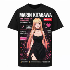 Anime Waifu Cosplay Girl Graphic T-Shirt Aesthetic Streetwear Tee Unisex